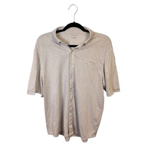 Saks Fifth Avenue Light Gray Polo Men's Size L